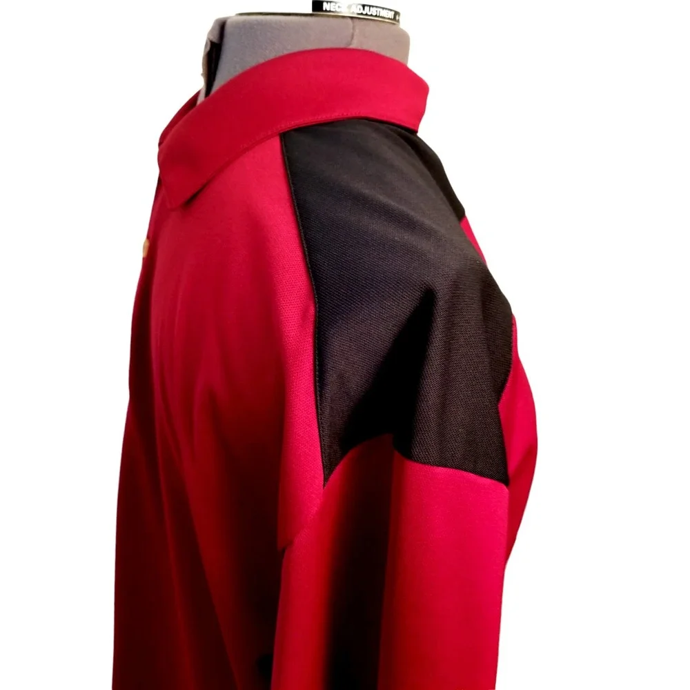 Nike Golf Fit Dry Polo Men's Shirt Red Black Size XL Length 31 in